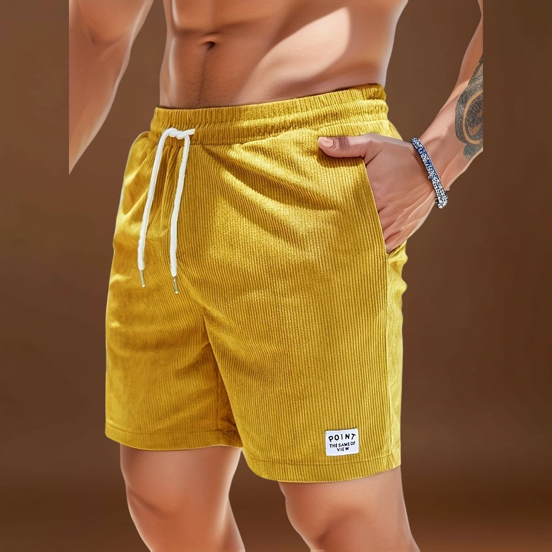 Calções - Design Listrado & Conforto em Mistura Respirável