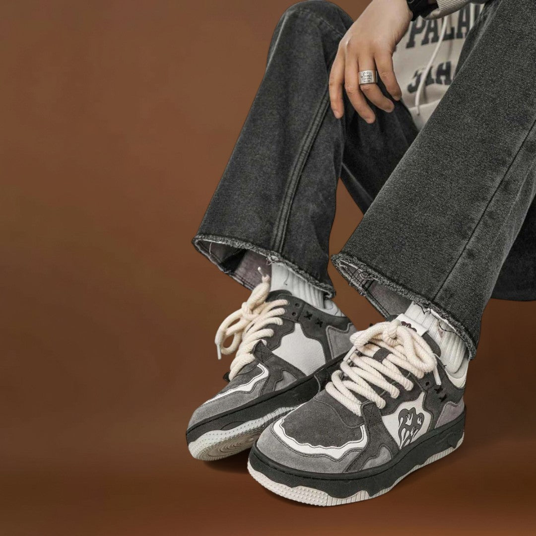 Sapatos de Skate - Parte Superior de Mistura Durável e Sola de Borracha Antiderrapante