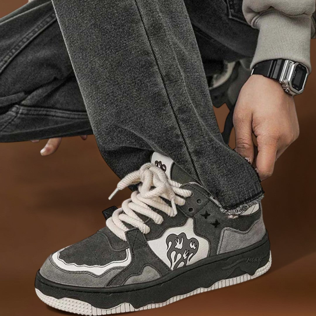 Sapatos de Skate - Parte Superior de Mistura Durável e Sola de Borracha Antiderrapante