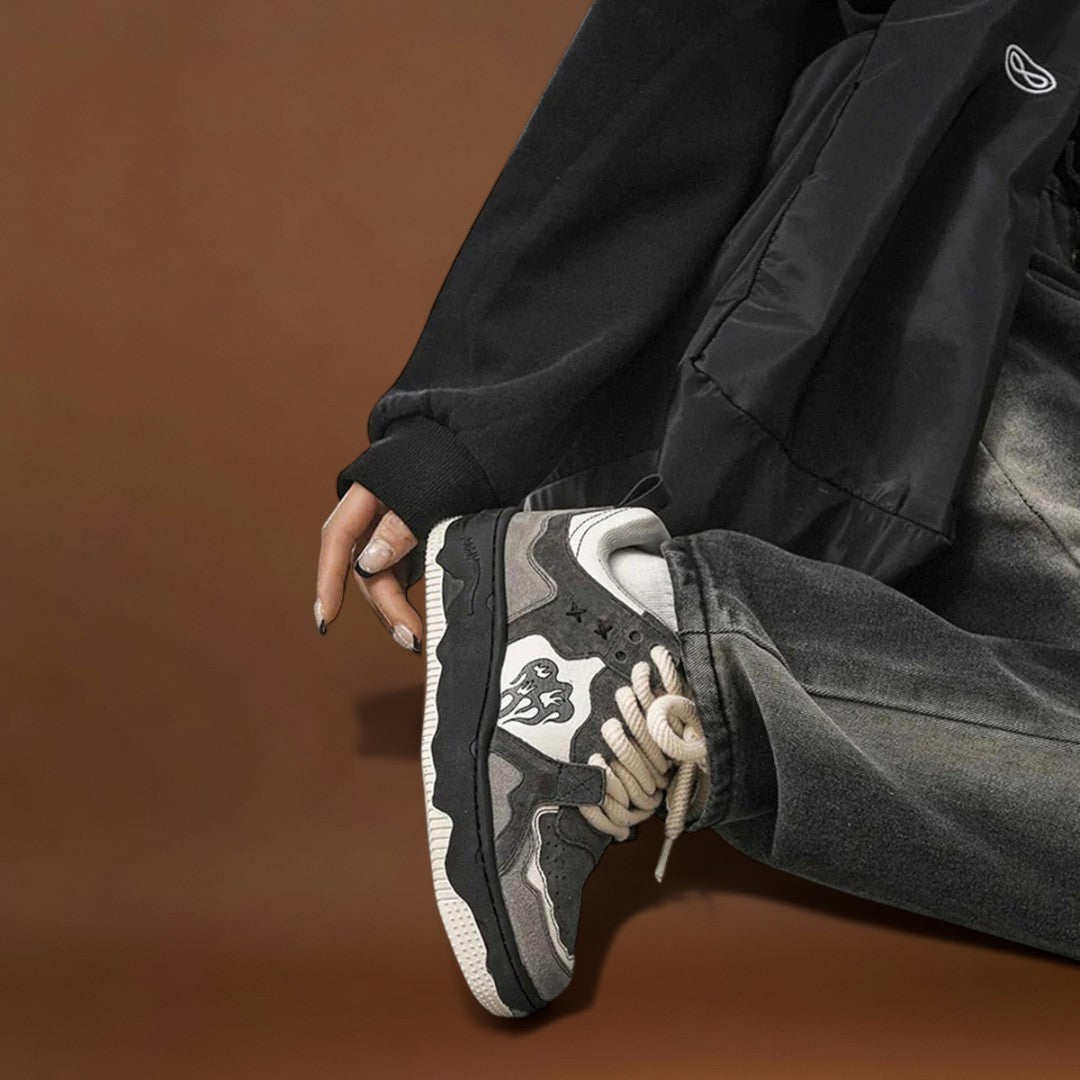 Sapatos de Skate - Parte Superior de Mistura Durável e Sola de Borracha Antiderrapante