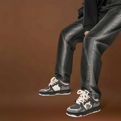 Sapatos de Skate - Parte Superior de Mistura Durável e Sola de Borracha Antiderrapante