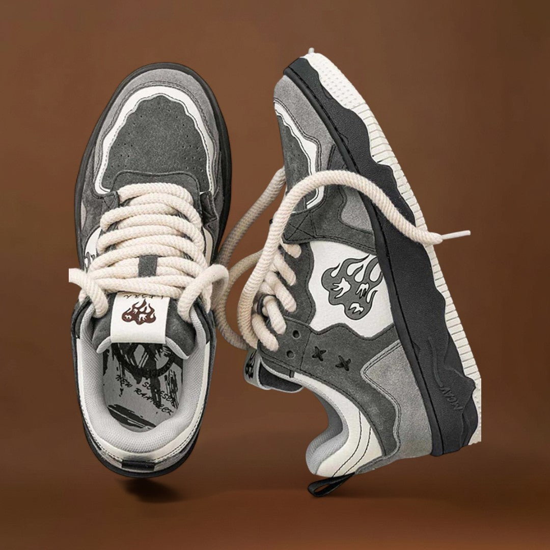 Sapatos de Skate - Parte Superior de Mistura Durável e Sola de Borracha Antiderrapante