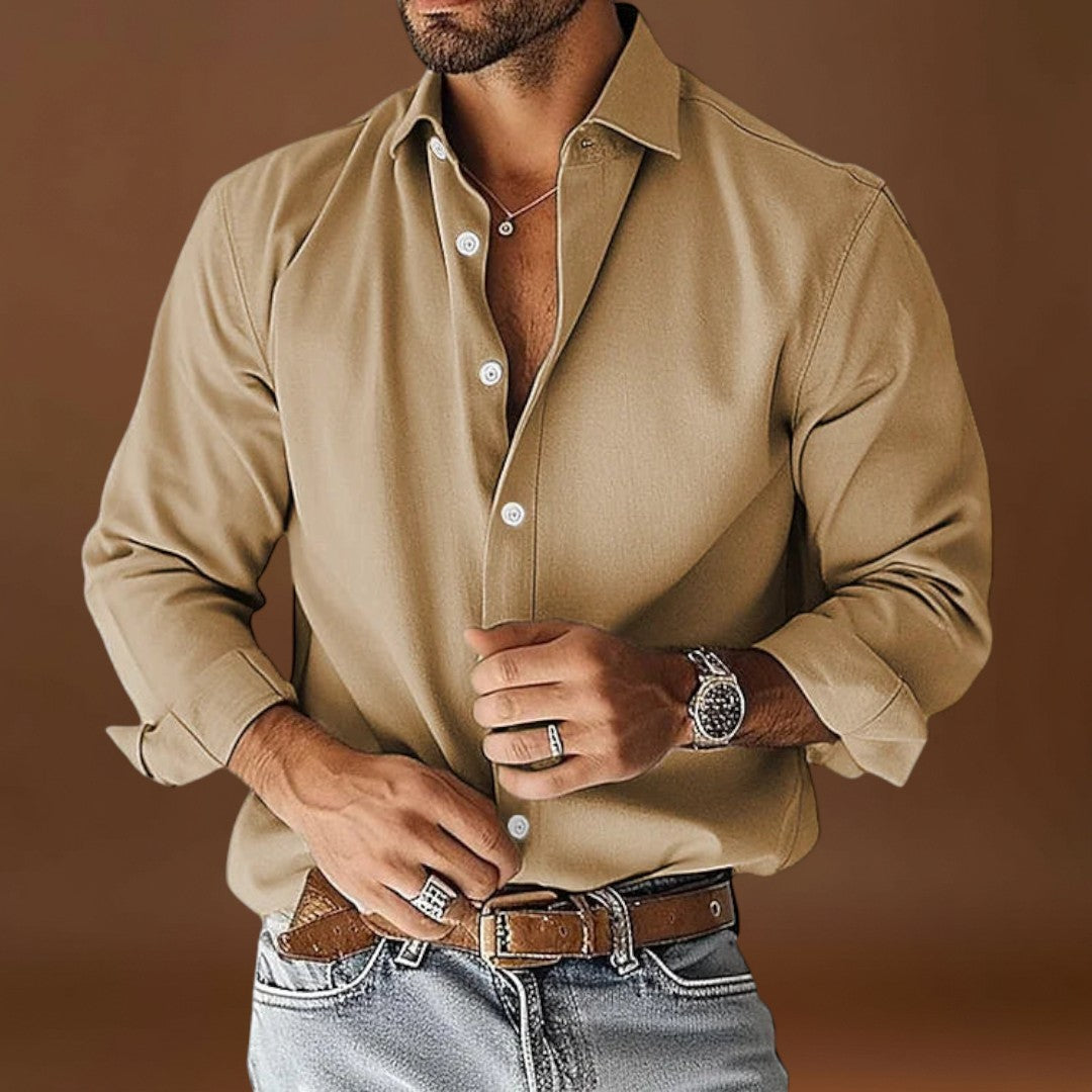 Camisa de Vestir Soft-Blend - Forma Limpa e Fluxo de Ar Respirável