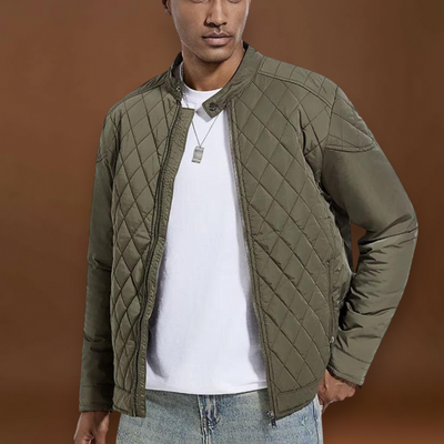 Casaco Soft-Blend - Design Matelassado em Diamante e Mantém Quente