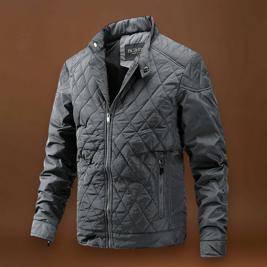 Casaco Soft-Blend - Design Matelassado em Diamante e Mantém Quente