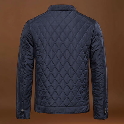 Casaco Overshirt Soft-Blend - Xadrez Diamante e Frente com Botão