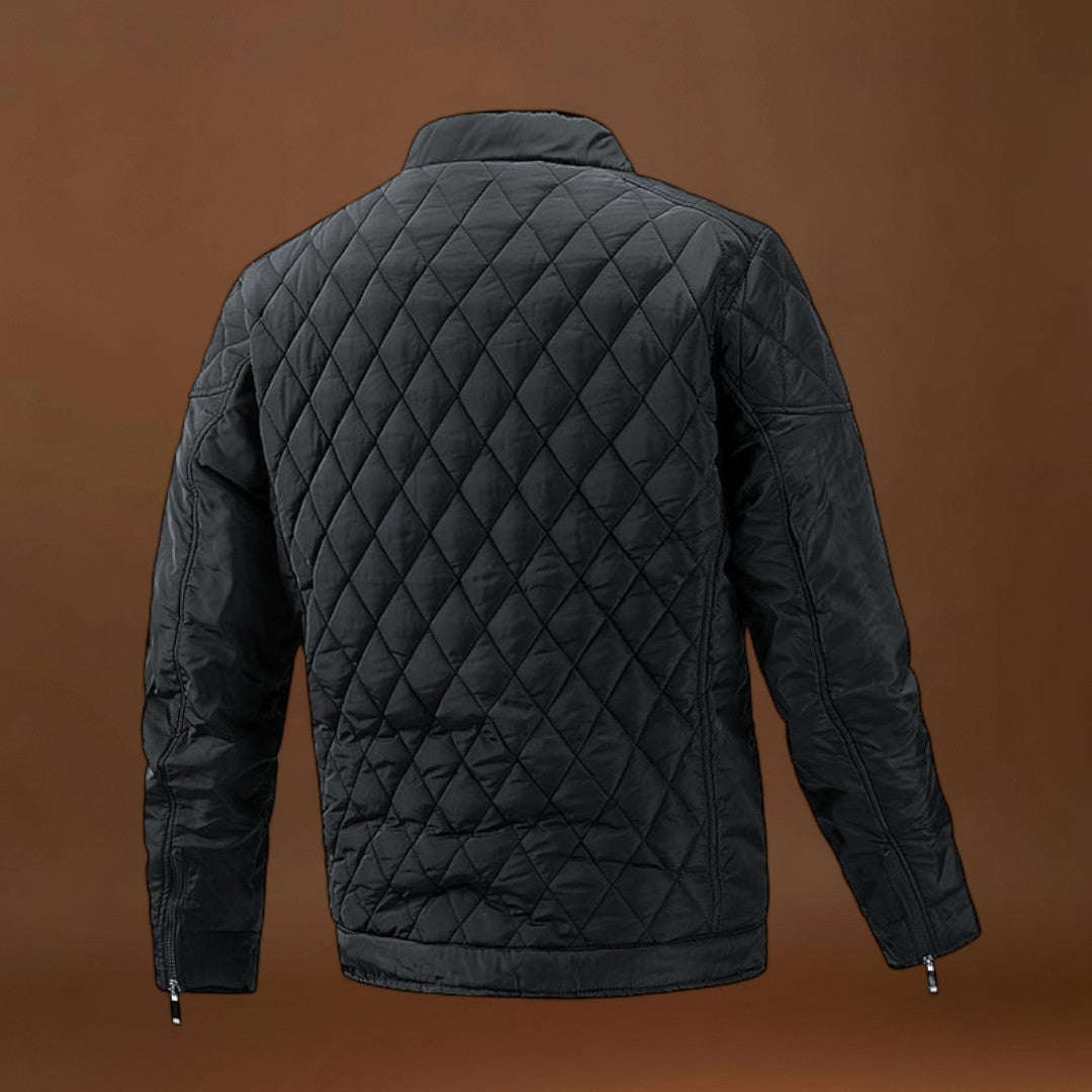 Casaco Overshirt Soft-Blend - Xadrez Diamante e Frente com Botão