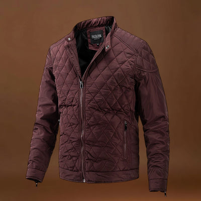 Casaco Overshirt Soft-Blend - Xadrez Diamante e Frente com Botão