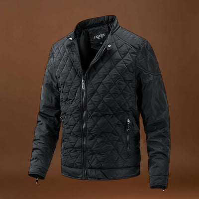 Casaco Overshirt Soft-Blend - Xadrez Diamante e Frente com Botão