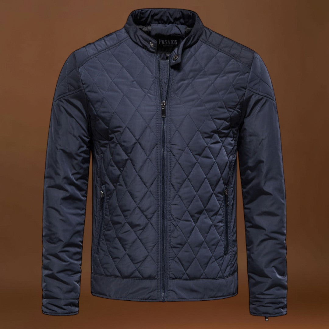 Casaco Overshirt Soft-Blend - Xadrez Diamante e Frente com Botão