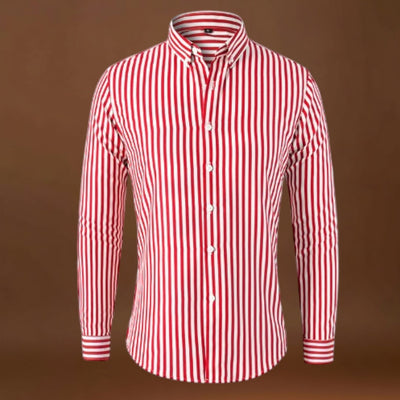 Camisa Overshirt Soft Blend - Riscas Verticais e Cobertura Leve