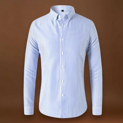 Camisa Overshirt Soft Blend - Riscas Verticais e Cobertura Leve