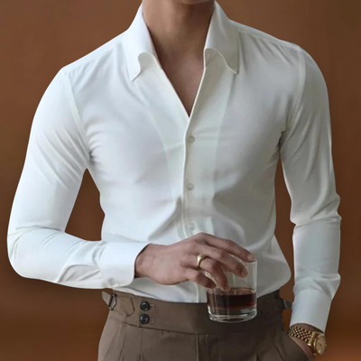 Camisa Soft-Blend – Frente com Botões & Ajuste Relaxado