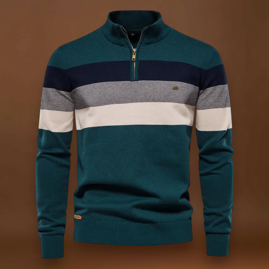 Constantino | Suéter Algodão Orgânico Zíper Respirável