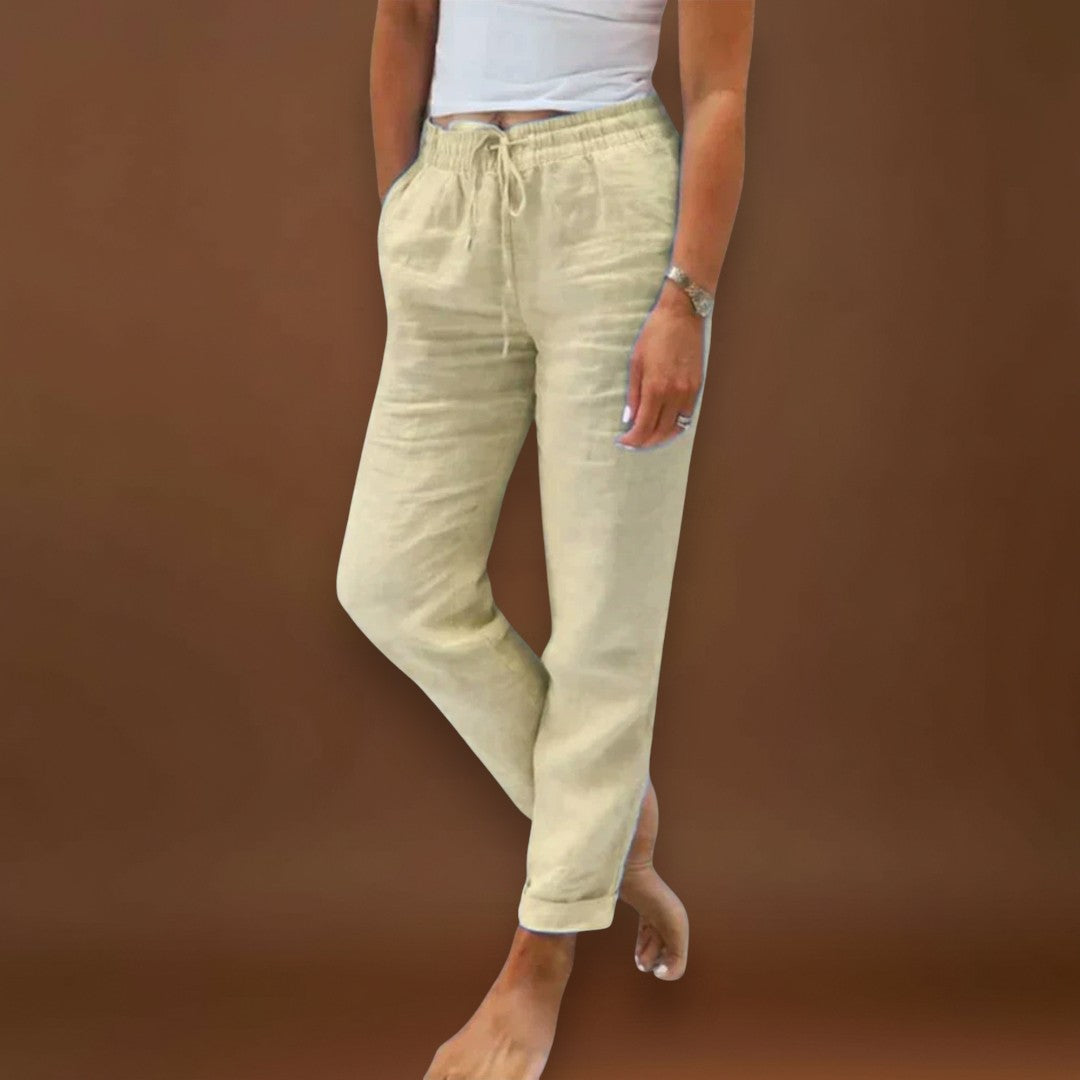 Benedita - Calças de linho leves