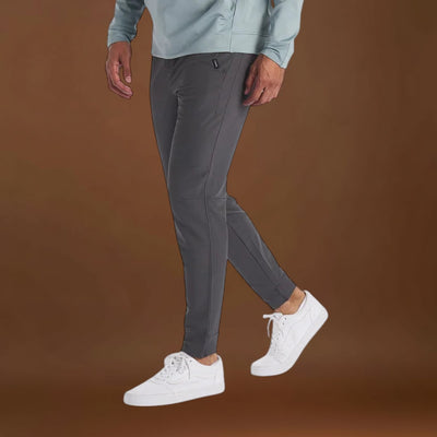 Calças Elásticas – Mistura Elástica com Perna Slim e Forma Flexível