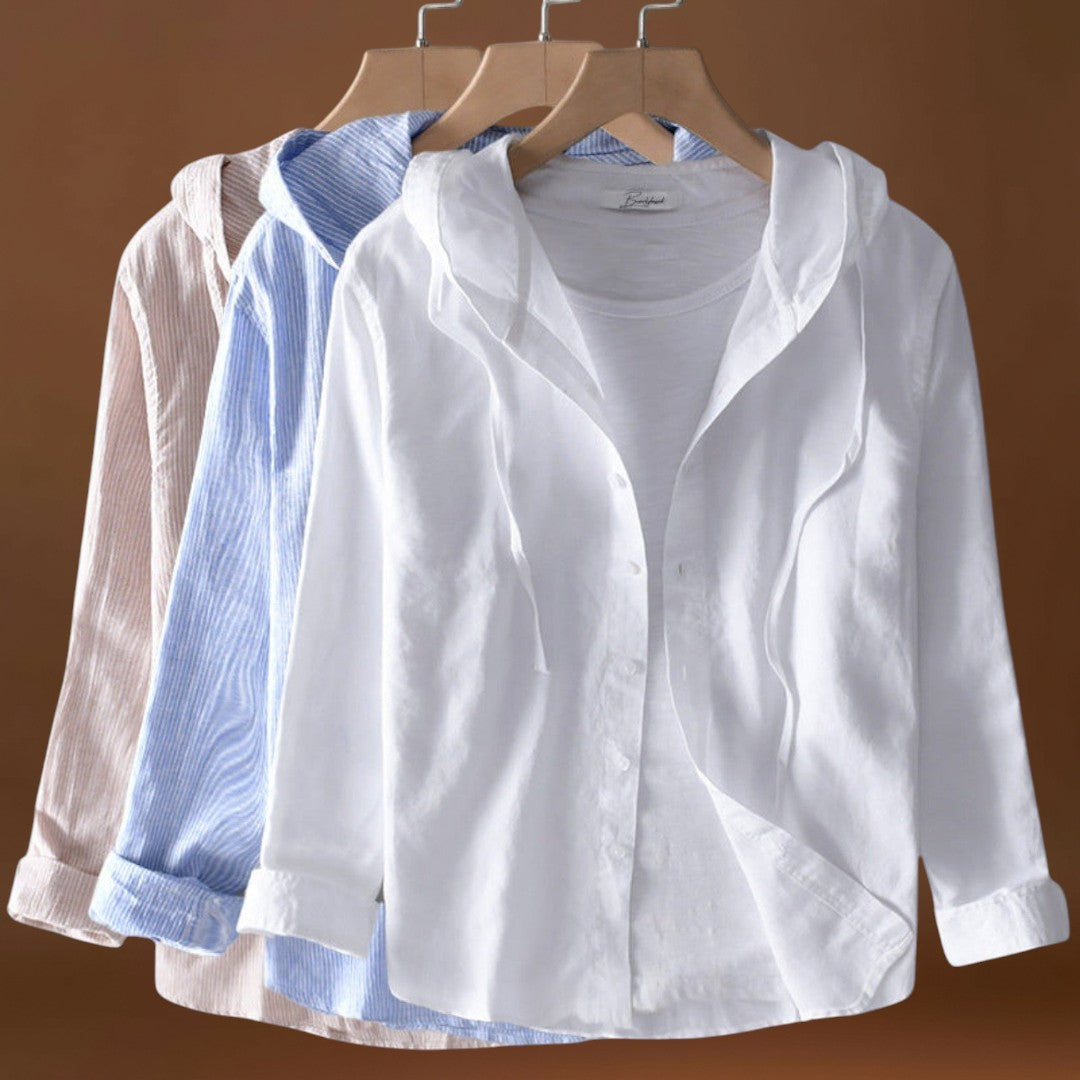 Clara - Blusa de Algodão com Capuz