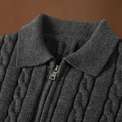 Afonso | Pullover Malha Ajustável Zíper Ventilação