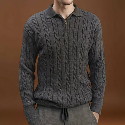 Afonso | Pullover Malha Ajustável Zíper Ventilação