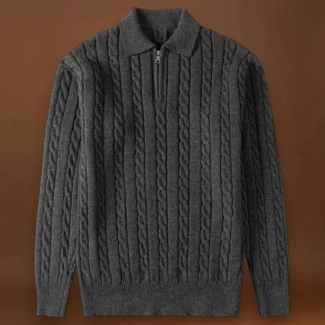 Afonso | Pullover Malha Ajustável Zíper Ventilação