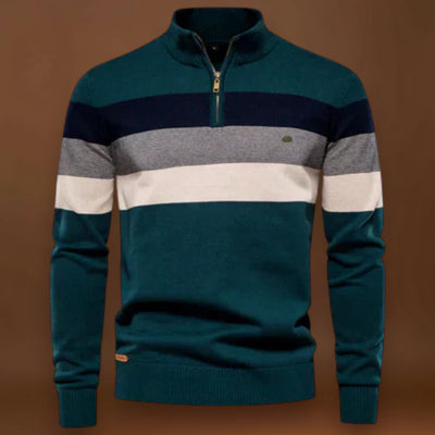 Sebastião | Suéter Listras Retro Malha Aconchegante