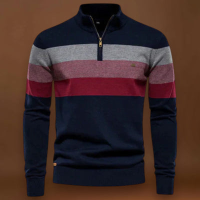 Sebastião | Suéter Listras Retro Malha Aconchegante