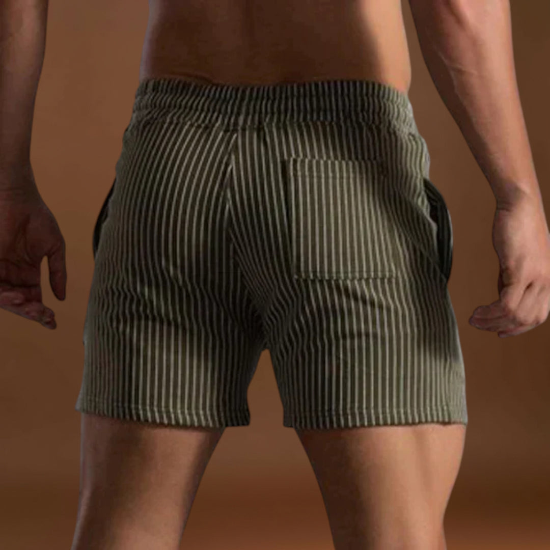 Calções de Banho - Design Listrado e Movimento Leve