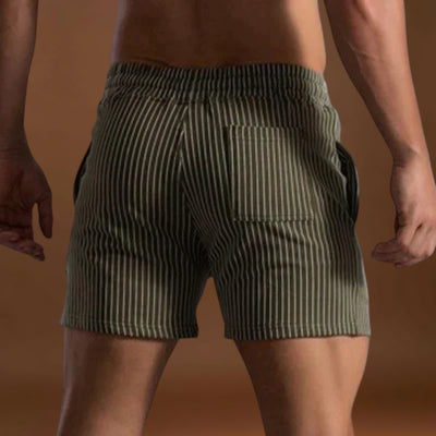 Calções de Banho - Design Listrado e Movimento Leve