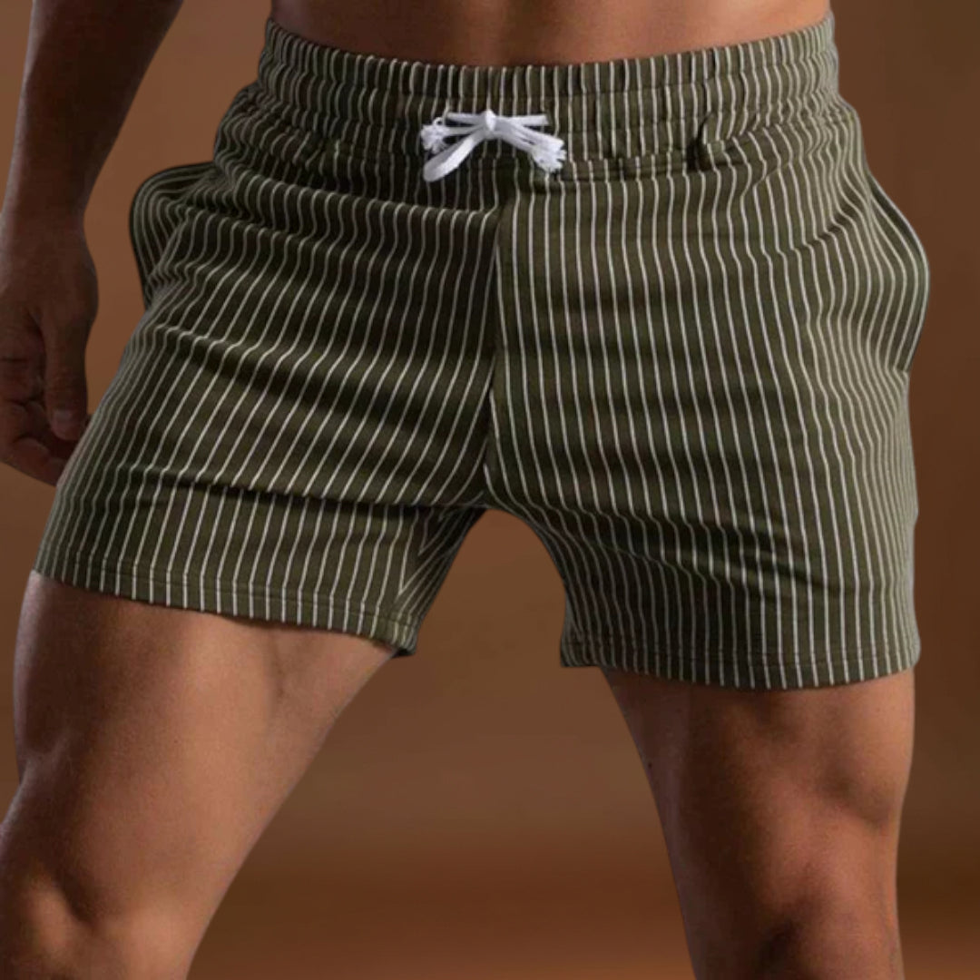 Calções de Banho - Design Listrado e Movimento Leve