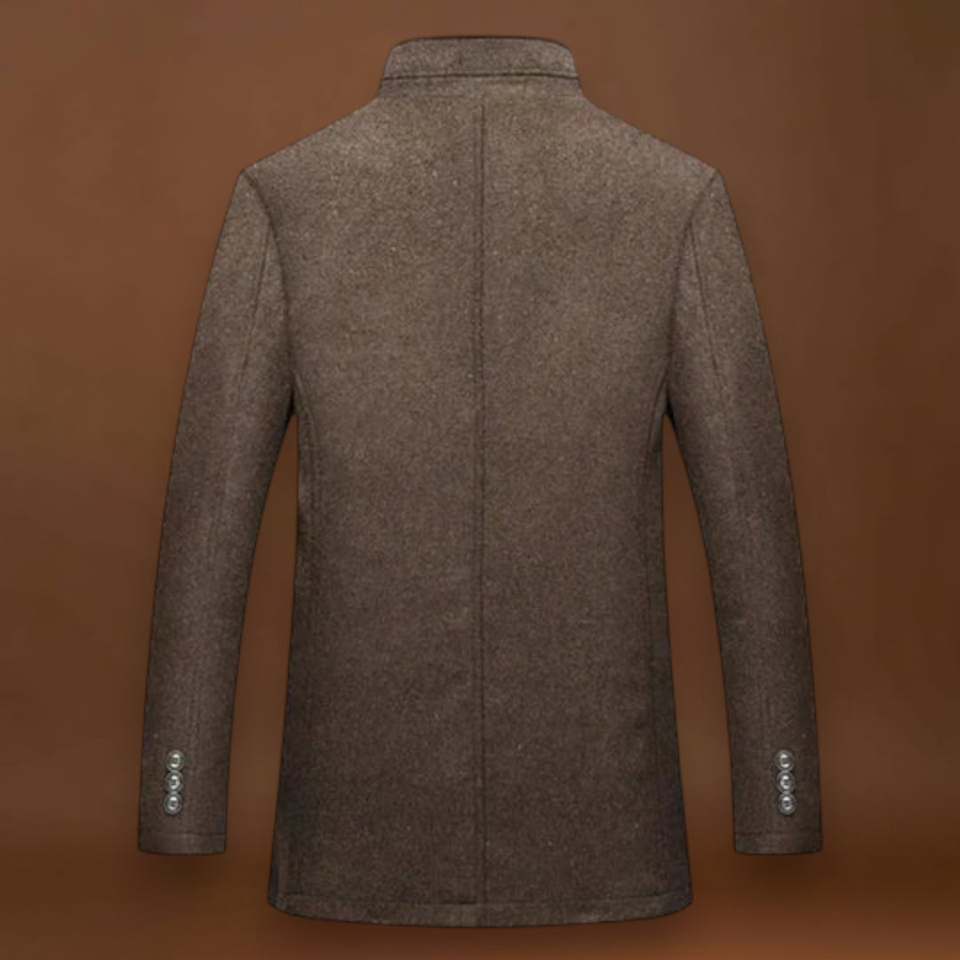 Trench Coat - Mistura de Fibra Cardada, Forma Slim e Resistência ao Vento