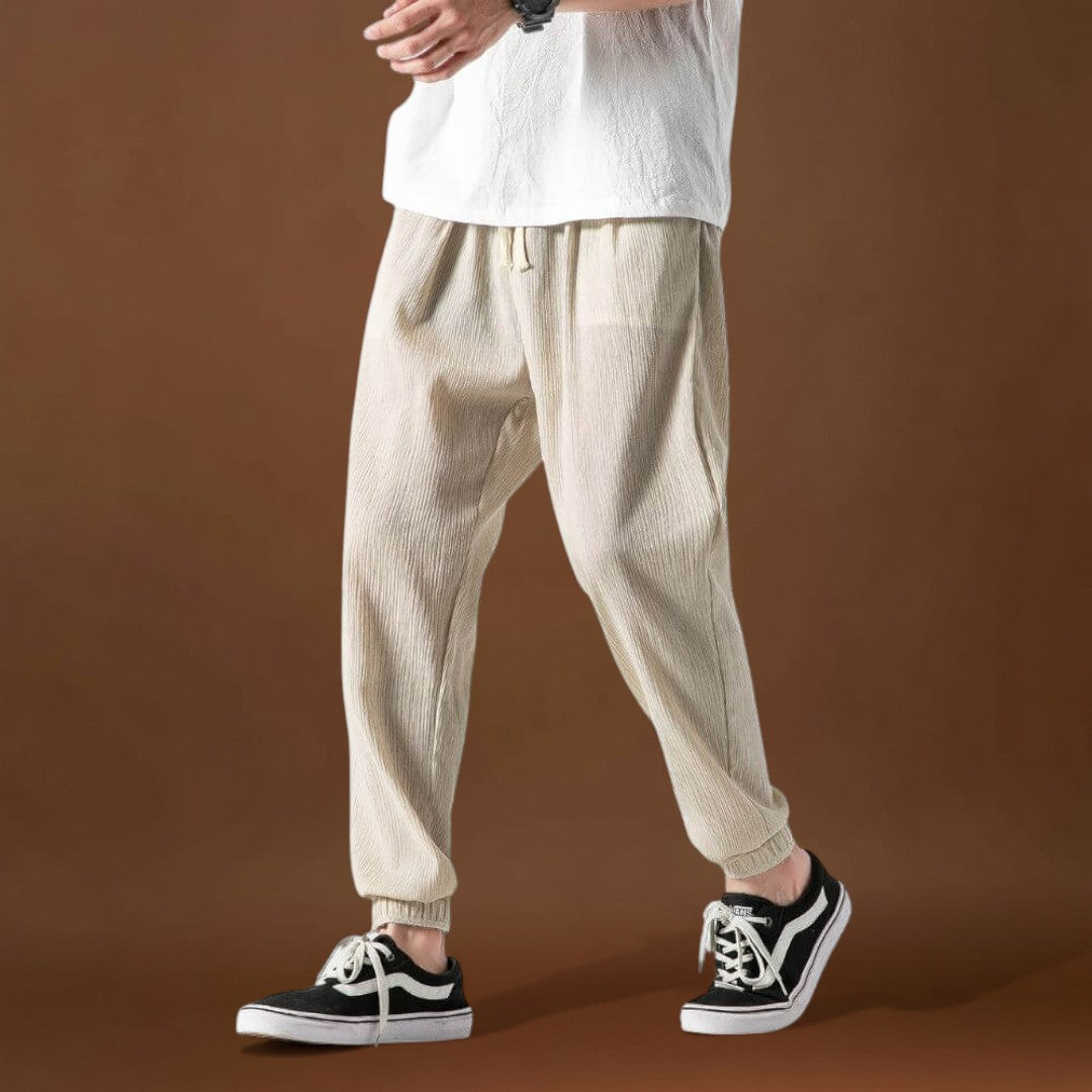 Calças – Mistura de Poliéster Leve e Forma Flexível