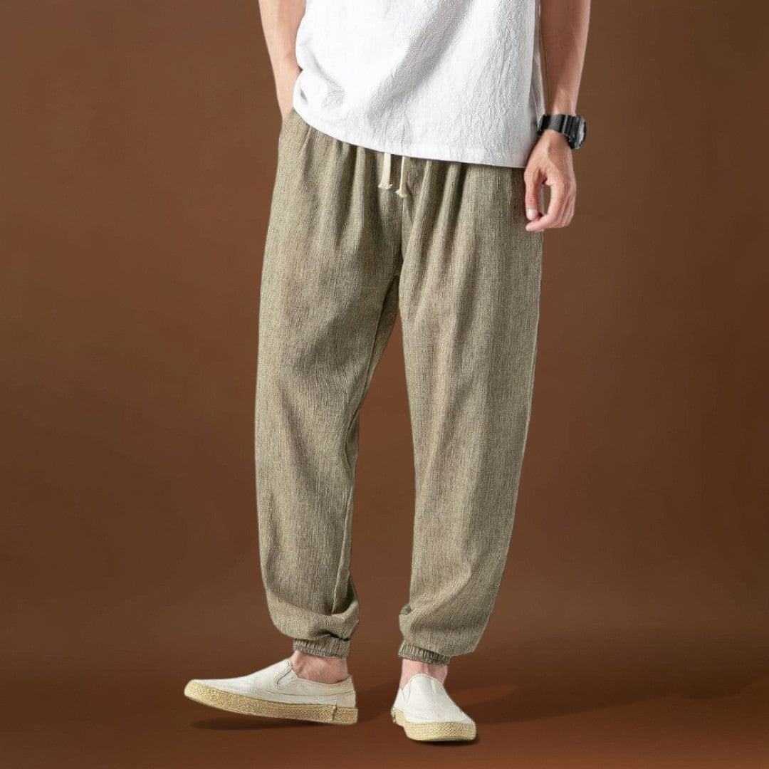 Calças – Mistura de Poliéster Leve e Forma Flexível