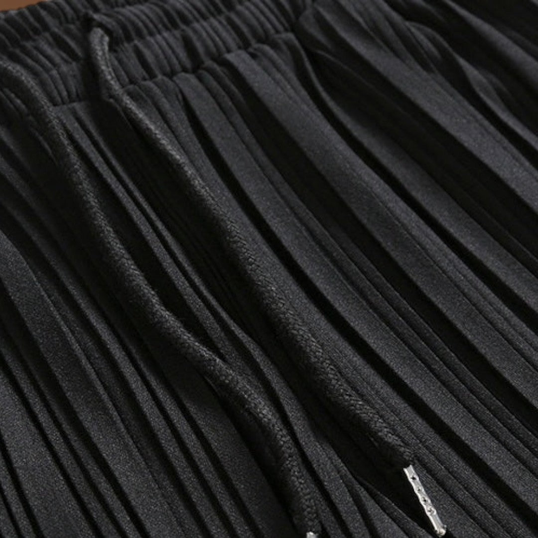 Calças - Frente Plissada e Corte Relaxado para Movimento Fácil