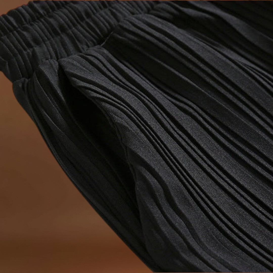 Calças - Frente Plissada e Corte Relaxado para Movimento Fácil