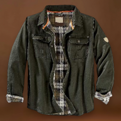 Casaco Trucker – Mistura de Tecido Cera e Resistente à Chuva Leve