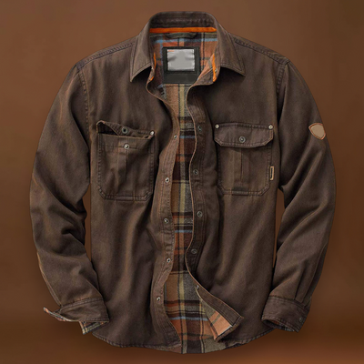 Casaco Trucker – Mistura de Tecido Cera e Resistente à Chuva Leve