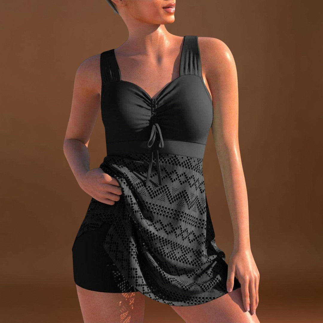 Andreia - Conjunto de fato de banho de duas peças com saia