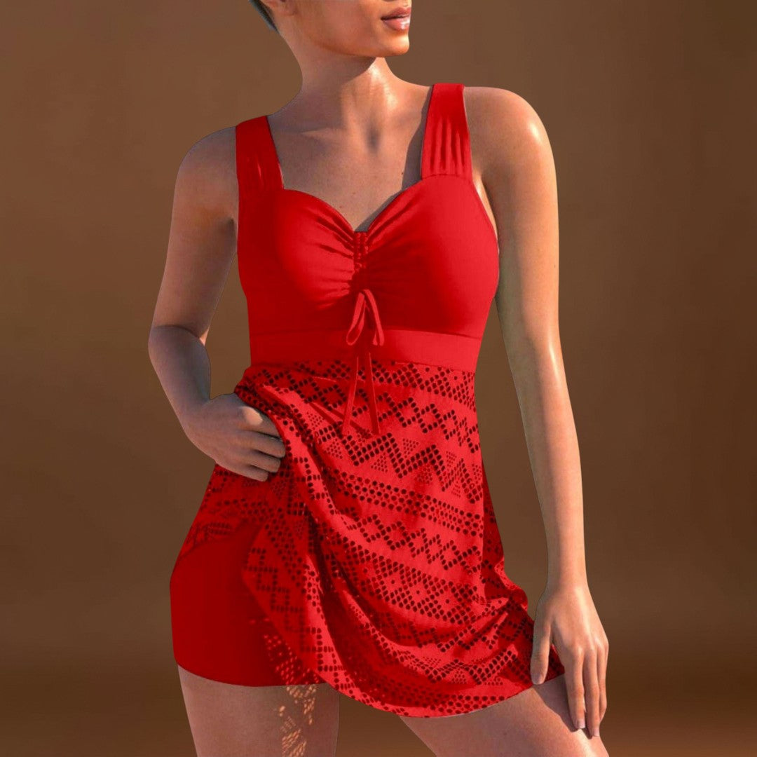 Andreia - Conjunto de fato de banho de duas peças com saia