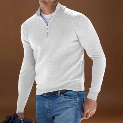 António Augusto | Suéter de Malha Zíper Confortável