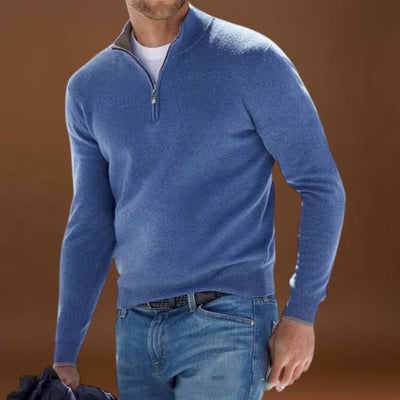António Augusto | Suéter de Malha Zíper Confortável