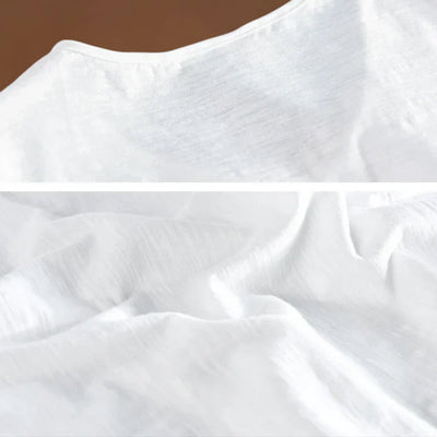 T-Shirt de Decote em V – Mistura Leve e Ajuste Respirável