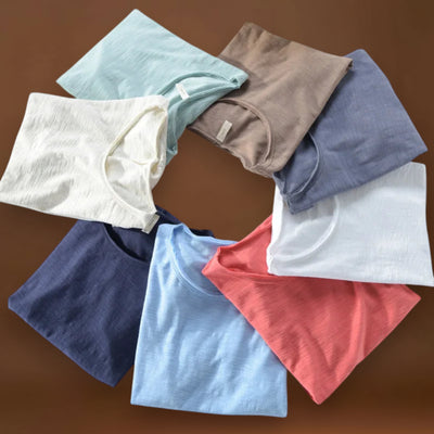 T-Shirt de Decote em V – Mistura Leve e Ajuste Respirável