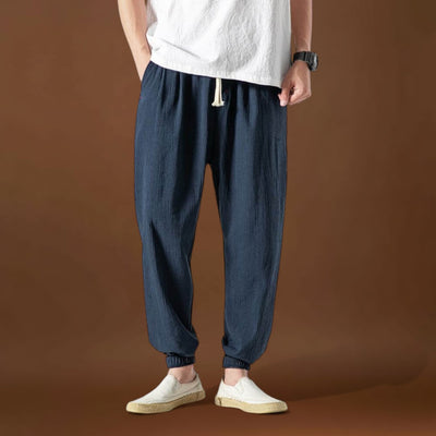 Yoko - Bleumarin Calças japonesas confortáveis