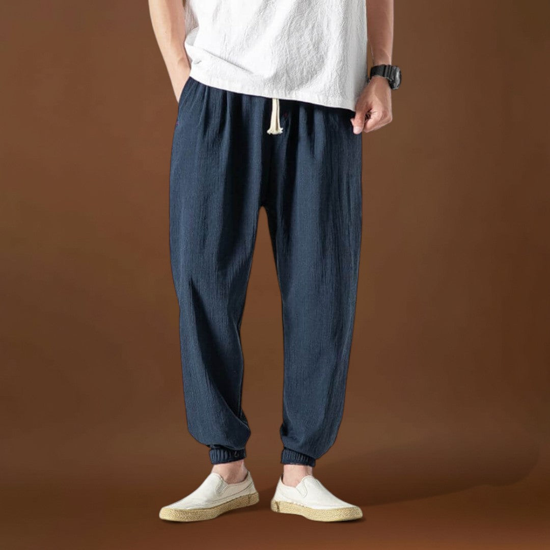 Yoko - Calças japonesas confortáveis Cinzento