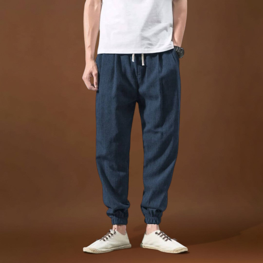 Yoko - Calças japonesas confortáveis Preto