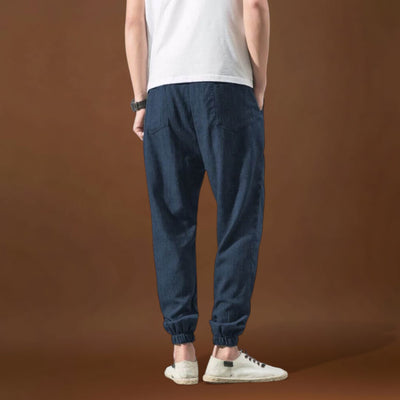 Yoko - Bleumarin Calças japonesas confortáveis