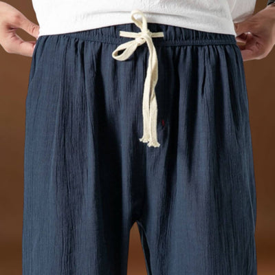 Yoko - Calças japonesas confortáveis Preto