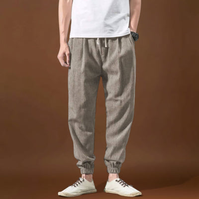 Yoko - Calças japonesas confortáveis Azul claro