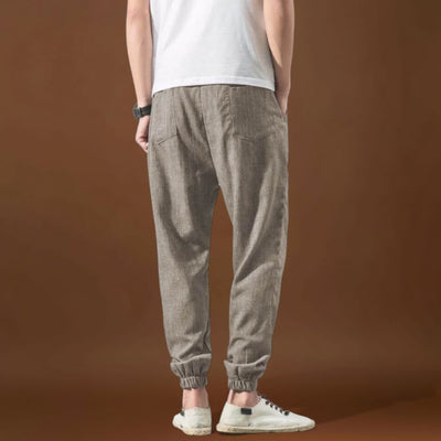 Yoko - Calças japonesas confortáveis Azul claro