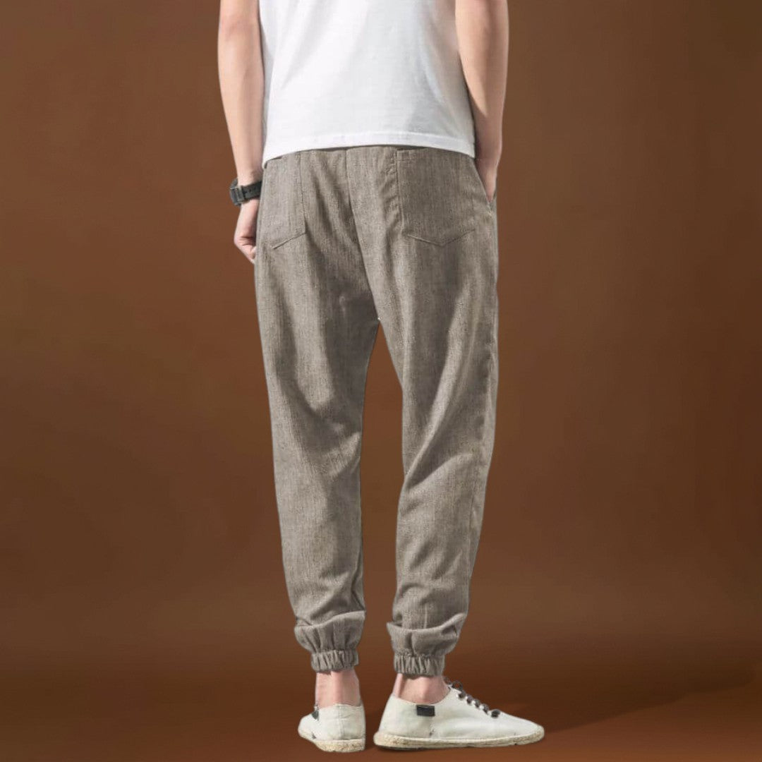 Yoko - Calças japonesas confortáveis Cinzento